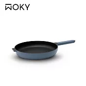【WOKY 沃廚】Ticera系列-哈哈鍋2.0不沾淺煎鍋26cm(平底鍋) 煙波藍