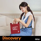 Kiiwi O! x DISCOVERY 系列．率性棉麻提袋  紅