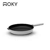 【WOKY 沃廚】Ticera系列-哈哈鍋2.0不沾淺煎鍋26cm(平底鍋) 靜謐灰