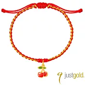 【Just Gold 鎮金店】金果盛宴-櫻為有你 黃金手繩(網路限定)