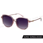 【SUNS】抗UV太陽眼鏡 平面式精緻太陽眼鏡 時尚墨鏡 顯小臉 S85 玫瑰粉