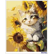 [HOMEHERE] DIY數字油畫/ 貓與向日葵