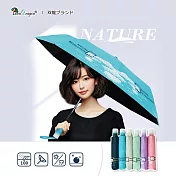 【雙龍牌】北極熊輕量黑膠自動開收傘防曬自動傘(抗UV防風晴雨傘折傘B6061E) 天空藍