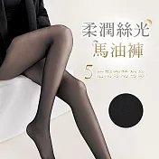 【ONEDER 旺達棉品】柔潤絲光馬油褲 美膚內搭褲 收腹翹臀褲襪- 黑 GK-A106-1