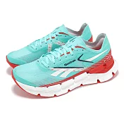 Reebok 慢跑鞋 Floatzig X1 男鞋 女鞋 藍 紅 緩衝 厚底 回彈 運動鞋 100210001 24cm AQUA/BLACK/RED