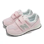 New Balance NB 休閒鞋 313 中童 寬楦 粉 灰 魔鬼氈 小朋友 麂皮 運動鞋 NB PO313TB2-W 21cm PINK/WHITE