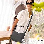 【Travelon 美國防盜包】Roam防盜斜背包/斜肩包/側肩包TL-43677 黑