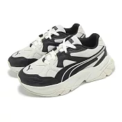 Puma 休閒鞋 Sophyr Quiet Lux Wns 女鞋 米白 黑 厚底 增高 拼接 老爹鞋 40131401 24.5cm BLACK/WHITE