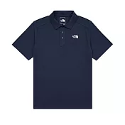 The North Face U S/S COTTON POLO - AP 男女短袖POLO-NF0A8EY78K2 L 藍色