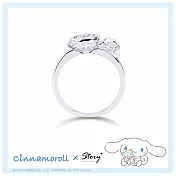【客製品】STORY 故事銀飾 - Cinnamoroll 莫桑鑽系列-大耳狗喜拿咖啡杯莫桑石單鑽純銀戒指 戒圍#9