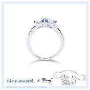 【客製品】STORY 故事銀飾 - Cinnamoroll 莫桑鑽系列-大耳狗喜拿飛翔莫桑石單鑽純銀戒指 戒圍#9