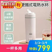 【大家源】便攜式電熱水杯  Tcy-282501 (附304不鏽鋼濾網)