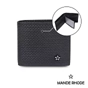 MANDE RHODE - 曼德羅德 - 真皮訂製編織紋短夾(內有左右隔層) - 86348