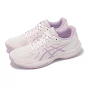 Asics 排球鞋 Upcourt 6 女鞋 粉 紫 輕量 入門 室內運動 羽排鞋 亞瑟士 1072A107702 23.5cm PALE PINK/LIGHT UBE