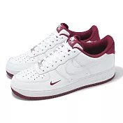 Nike 休閒鞋 Air Force 1 07 LV8 男鞋 白 紅 小勾 AF1 刺繡 HM9483-100