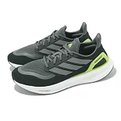 adidas 慢跑鞋 Pureboost 5 男鞋 黑 灰 綠 透氣 緩衝 回彈 運動鞋 愛迪達 JH6445