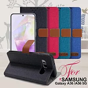 GENTEN for Samsung Galaxy A36 / A56 5G 自在文青風支架皮套 黑色