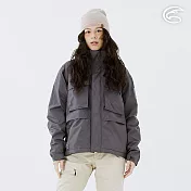 ADISI 女單件式防水防風透氣保暖外套(可拆帽) AJ2421052 (S-2XL)｜刷毛 防潑水 防水外套 S 深灰