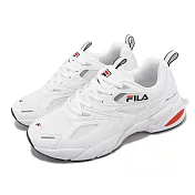 Fila 休閒鞋 Defender 男鞋 白 深藍 厚底 增高 老爹鞋 斐樂 1J907X123 28.5cm WHITE/NAVY-RED
