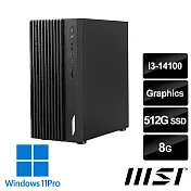 msi微星 PRO DP180 14A-623TW 桌機 (i3-14100/8G/512G SSD/Win11Pro)