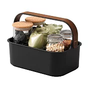 《Umbra》Bellwood木柄收納置物籃 | 整理籃 置物籃 儲物箱 - 墨黑28.5cm