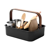 《Umbra》Bellwood木柄收納置物籃 | 整理籃 置物籃 儲物箱 - 墨黑36cm