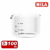 MILA 玻璃濃縮杯100ml(3入組)