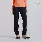 ADISI 女防風撥水雙層保暖長褲 AP2421030 (S-2XL)｜磨毛 防潑水 快乾 機能褲 休閒褲 S 黑色