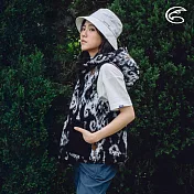 ADISI 女雙面穿撥水防風保暖連帽背心 AV2421099 (S-XL)｜羊絨感 防潑水 保暖背心 防風 S 黑/迷彩黑