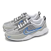 Nike 休閒鞋 Air Zoom Spiridon 男鞋 銀 藍 復古 緩震 運動鞋 HF9117-003