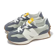 New Balance NB 休閒鞋 327 中童 寬楦 極地深灰 橄欖石 小朋友 麂皮 運動鞋 NB PH327SM-W