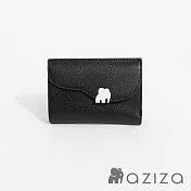 aziza UNA釦式中夾  經典黑