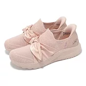 Skechers 懶人鞋 Bobs Squad Chaos Slip-Ins 女鞋 粉 緞帶 套入式 休閒鞋 117630BLSH