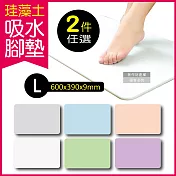 (任選2件超值組)生活良品-頂級珪藻土速乾超吸水地墊-L加大版(矽藻土 矽藻土吸濕防黴 腳踏墊) 紫色L*2盒
