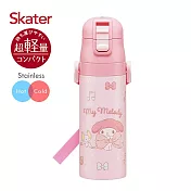 日本 Skater 不鏽鋼直飲保溫水壺(470ml)-美樂蒂Ribbon
