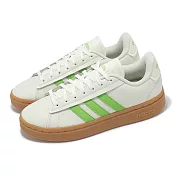 adidas 休閒鞋 Grand Court Alpha 女鞋 米白 綠 膠底 復古 愛迪達 IG0661 23cm BEIGE/GREEN