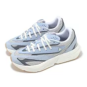 adidas 慢跑鞋 Lightblaze 女鞋 藍 灰 膠底 復古 麂皮 緩震 休閒鞋 愛迪達 JQ9970 23.5cm BLUE/GREY