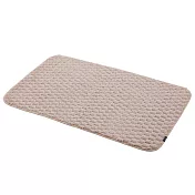 CB Japan carari poco格紋系列 超細纖維浴室踏墊 60X40CM   典雅棕