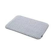 CB Japan carari poco格紋系列 超細纖維浴室踏墊 80X50CM  典雅灰