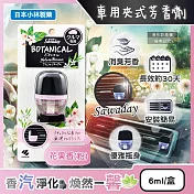 日本小林製藥-Sawaday BOTANICAL車用空調出風口專用夾式芳香劑6ml/盒(汽車清新擴香器,卡扣式車載香氛,除臭味皮革食物異味,約30天) 花果香(粉)