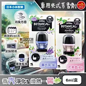 (2盒任選超值組)日本小林製藥-Sawaday BOTANICAL車用空調出風口專用夾式芳香劑6ml/盒(汽車清新擴香器,卡扣式車載香氛,除臭味皮革食物異味,約30天) 花果香(粉)*2盒