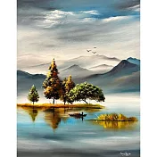 【玲廊滿藝】曾啟文-煙水遙山50x40cm