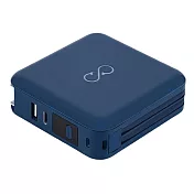 YYL 多合一無線充電行動電源(10000mAh) MagSafe 自帶線 Type-C Lightning -克萊茵藍