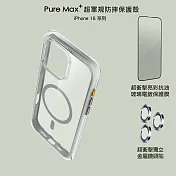 【套裝組】 VOYAGE超軍規防摔保護殼-Pure Max  iPhone 16系列-鈦灰 16(6.1＂)