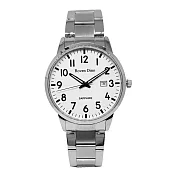 Roven Dino羅梵迪諾 純淨簡約時尚腕錶-銀白-大