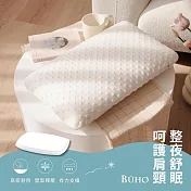 【BUHO布歐】3D立體泡泡絨釋壓助眠記憶枕-麵包款