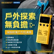 BEEBEST 極蜂  LITO無線對講機 黃色 A101OS Type-C充電 戶外通訊設備 無網路對講機 FM收音機對講機 藍牙耳機3.5mm耳機對講機