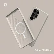 犀牛盾 Samsung Galaxy S25 Ultra (6.9吋) SolidSuit (MagSafe兼容) 經典防摔背蓋手機保護殼 - 貝殼灰