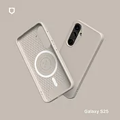 犀牛盾 Samsung Galaxy S25 (6.2吋) SolidSuit (MagSafe兼容) 經典防摔背蓋手機保護殼 - 貝殼灰