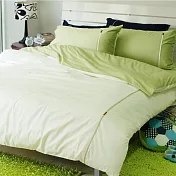 【麗塔寢飾】40支紗精梳棉 雙人加大床包兩用被套四件組 抹茶